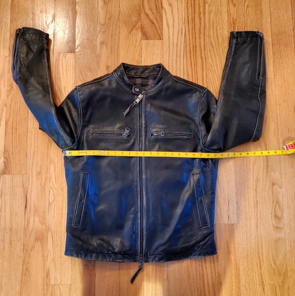 Banana Republic Leather Café Racer - Black (M) - Picture 6 of 7